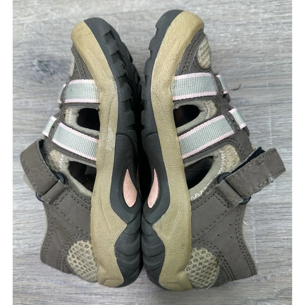 TEVA Taupe Pink Water Beach Sandal Shoes Toddler Girls Size 11 Hook Loop